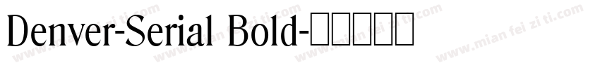 Denver-Serial Bold字体转换